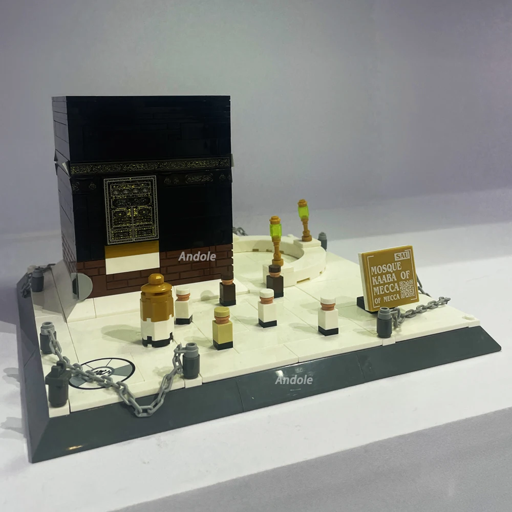 Serie Street View, la gran mezquita de la Meca, bloques de construcción, experto creativo, arquitectura clásica, bloques de modelismo, juguetes para chico MOC