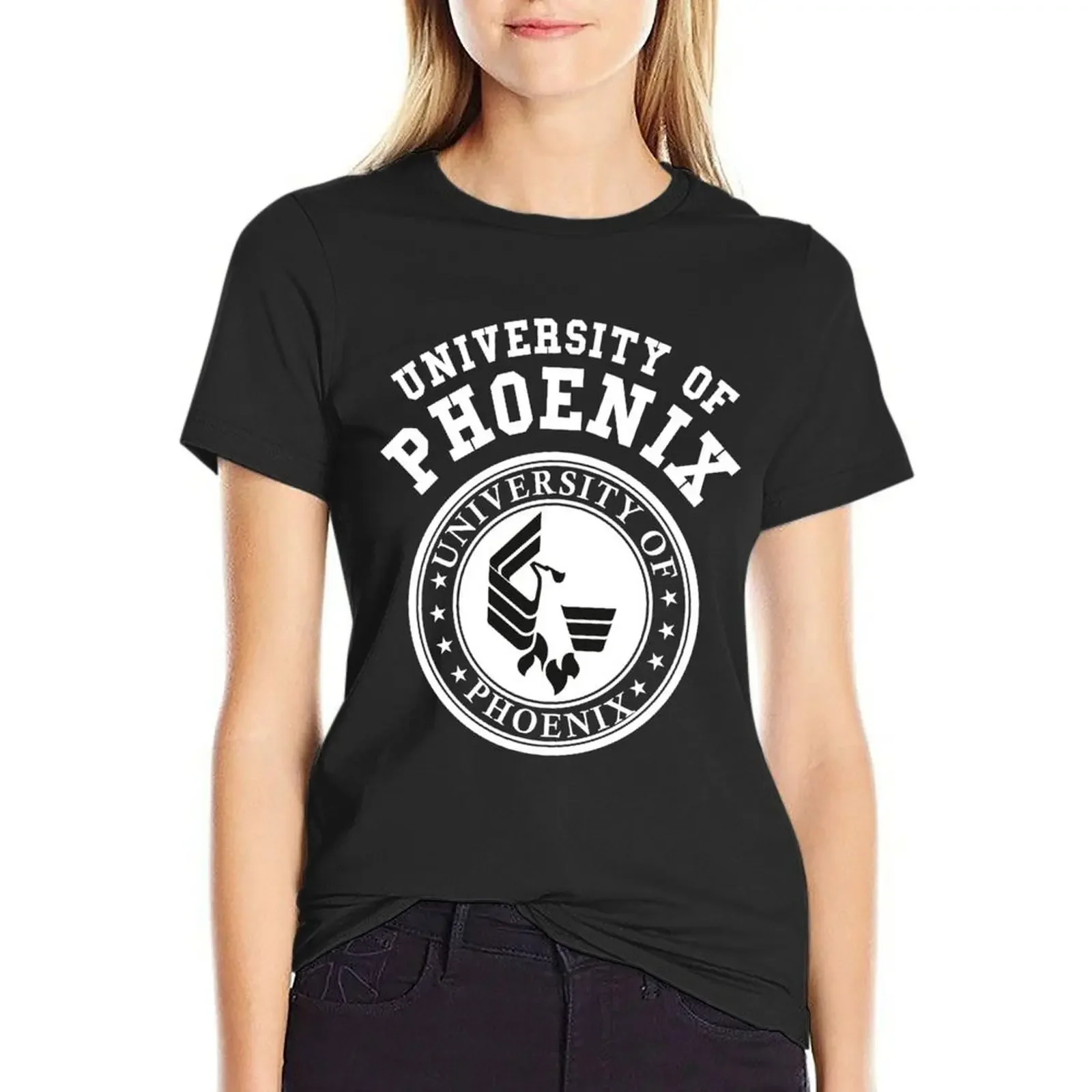 Official university Of Phoenix Shirt american college T-Shirt graphics korean fashion T-shirt Women