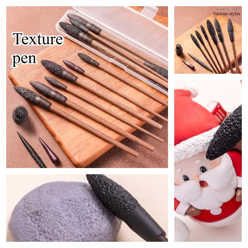 

Puppet Texture Stick Set Handmade DIY Ultra-light Clay Stone Plastic Clay Making Cartoon Doll Plush Texture Tool Shaping Pen Set