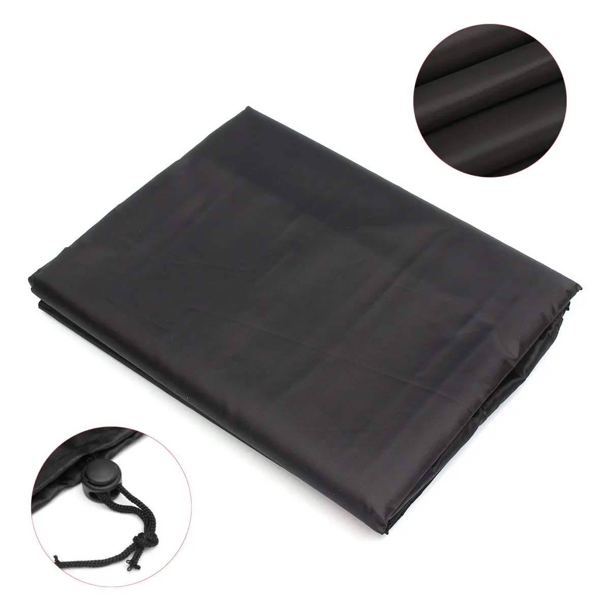 BBQ Cover Outdoor Dust Waterproof Grill Cover Rain  Black UV Protector Outdoor Barbecue Cover Round Garden Yard Round BBQ Cover