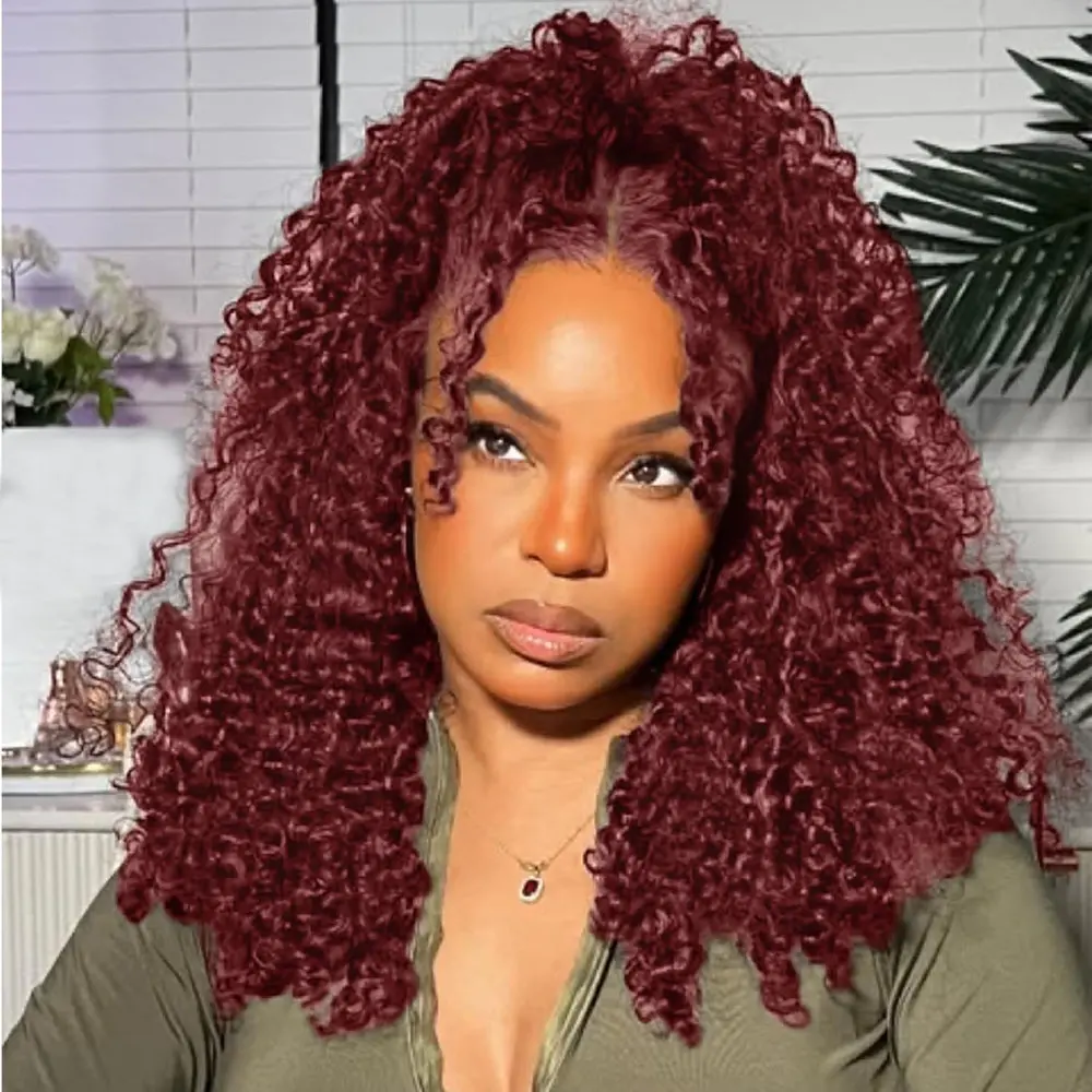 16 Inch Bob Wig Human Hair 13x4 Frontal Lace Wig 250% Density HD Lace Front Wigs Human Hair Pre Plucked Short Bob Wigs for Women Real Human Hair Curly Natural Black view 3