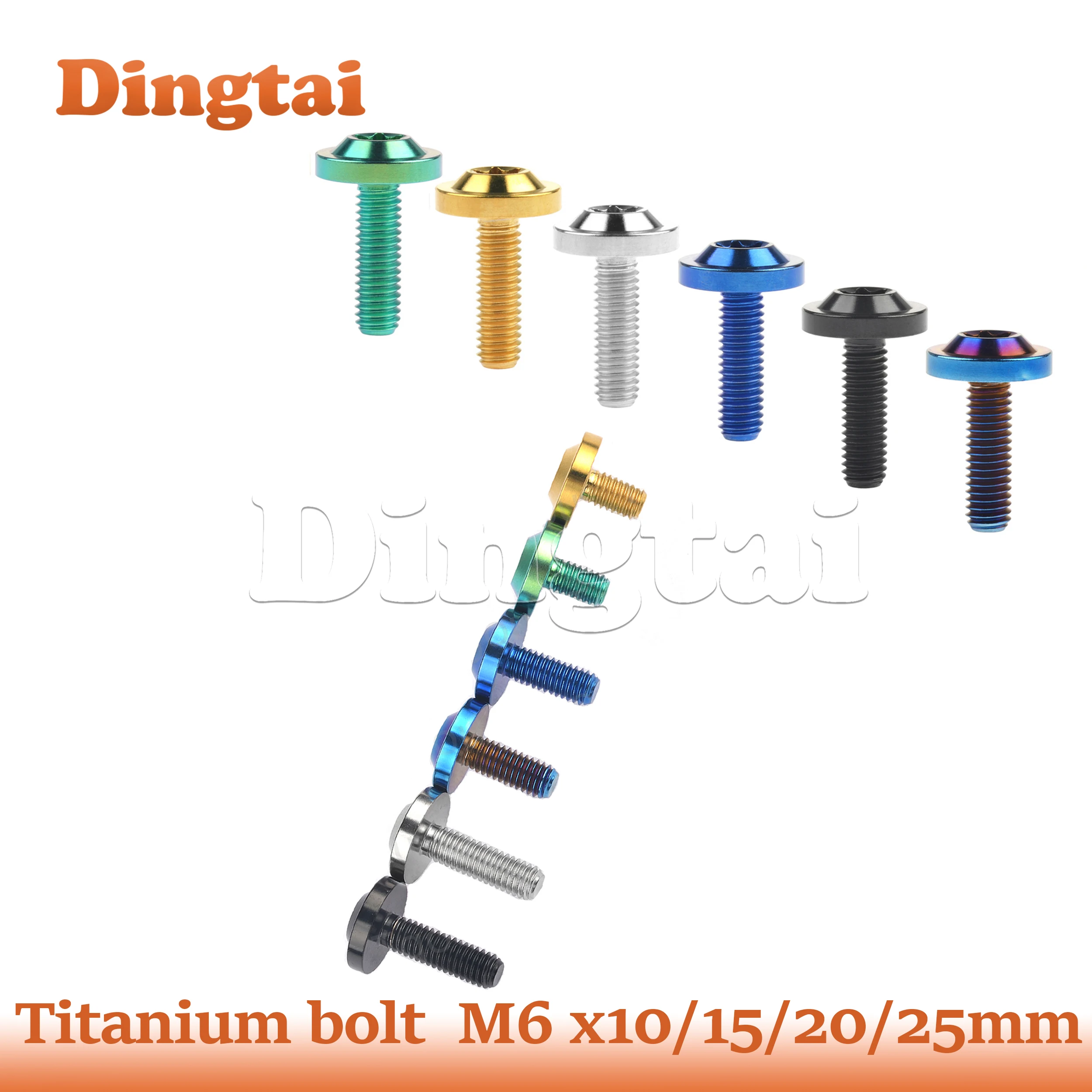 

Dingtai Titanium Bolt M6x10 15 20 25mm Torx Head Ti Screw For Motorcycle Forks Parts Fasteners