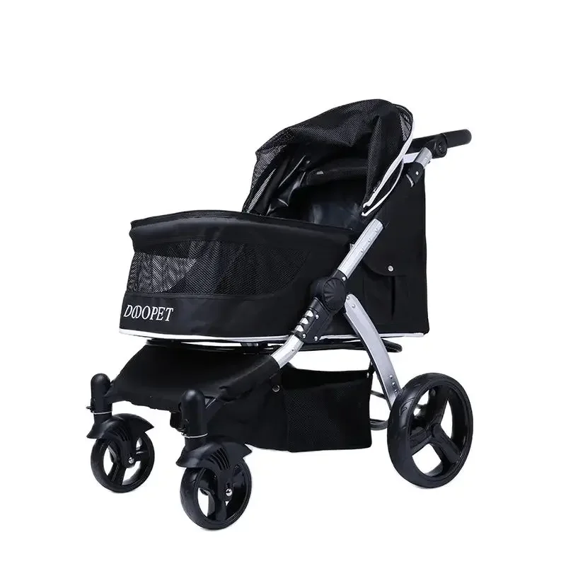 Foldable Large Size Luxury Pet Cart Large Dog Cart Multiple Cats for Outdoor Strolling Dog Walking Cart Portable 2024 Newest