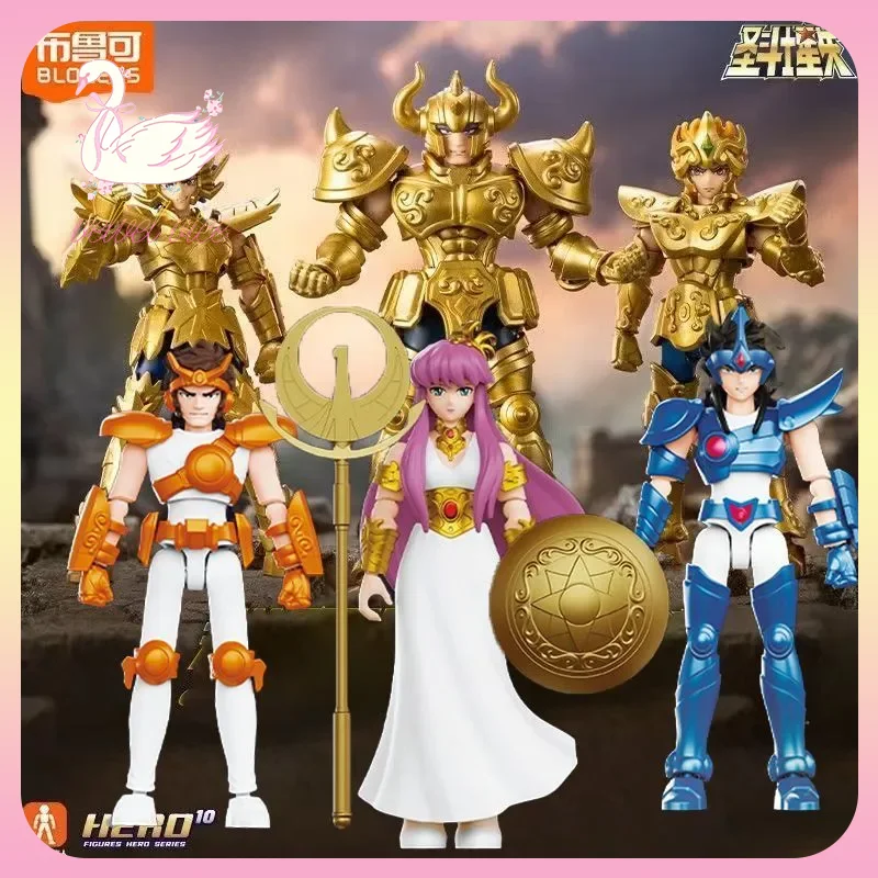 

Original Blokees Saint Seiya Galaxy Version 03 - Gold Zodiac Vol.1 Series Blind Box Peripheral Collect Assemble Toys Boy Gifts