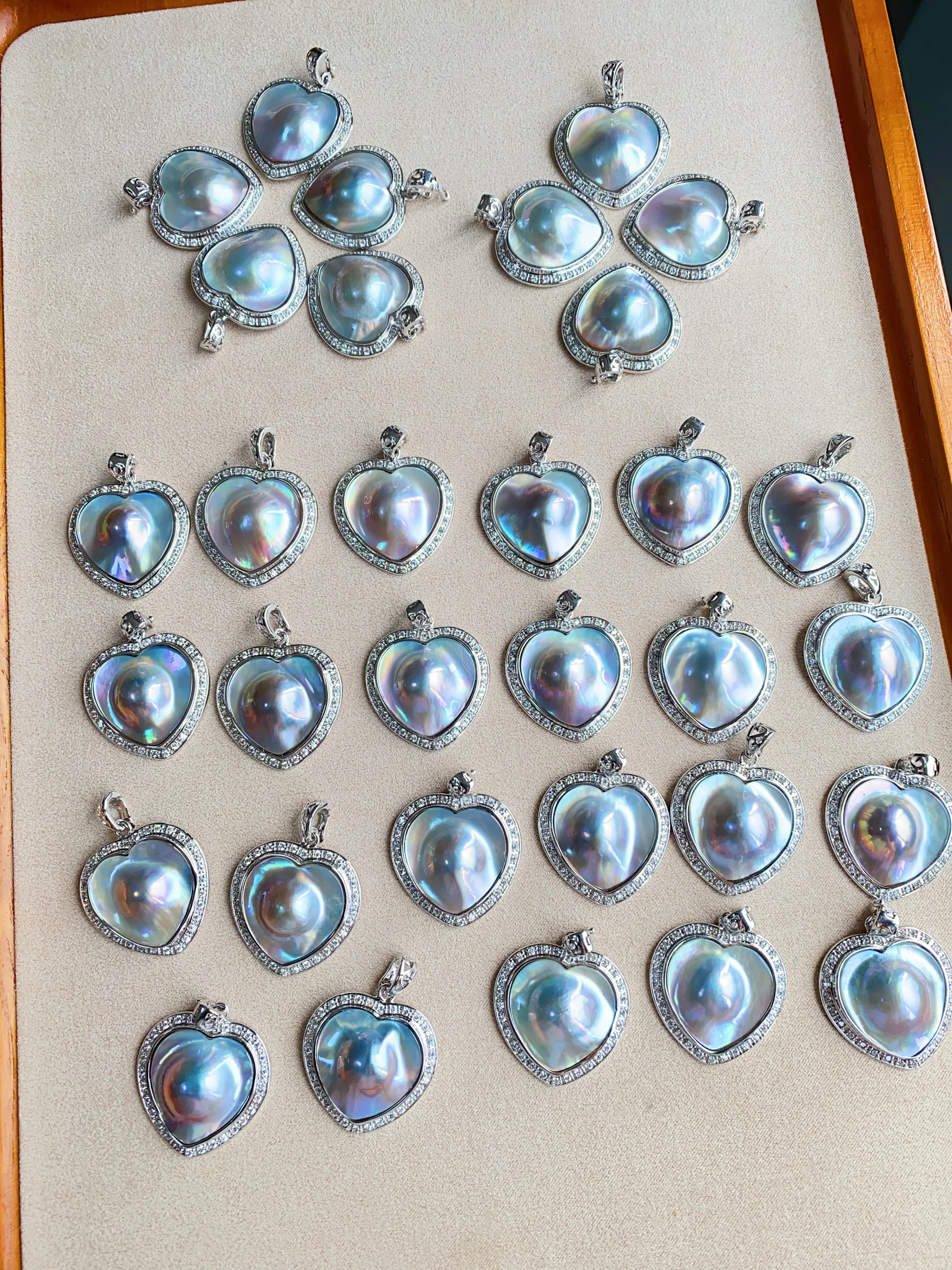 Colgante de Perla Mabe de Agua de Mar, Plata Pura, Producto Terminado Universal, Joyería Hong Kong Cany