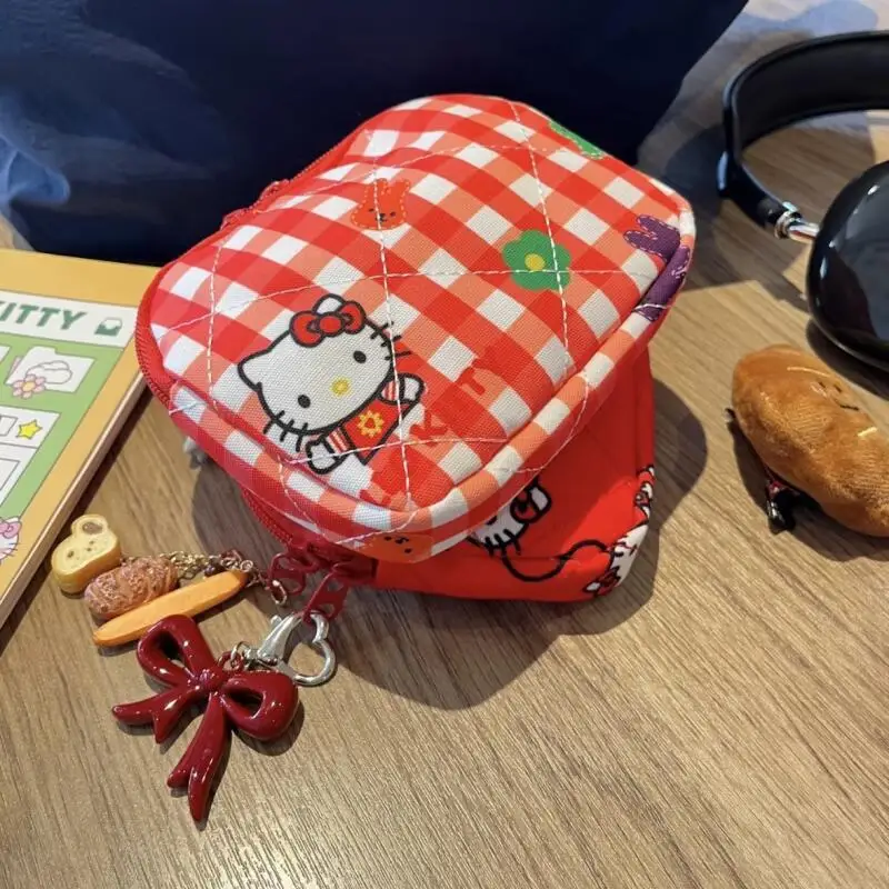 سانريو مرحبا كيتي حقيبة مستحضرات التجميل خمر هريرة حقيبة مستحضرات تجميل صغيرة محمولة السفر تخزين أكياس عملة أكياس الفتيات هدايا عيد الميلاد