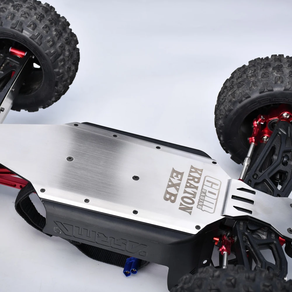 GPM 메탈 스테인리스 스틸 프론트 센터 리어 섀시 아머 ARRMA 1/8 KRATON EXB V6 6S ARA8708V6 ARA8708T1 ARA106053 RC 자동차용