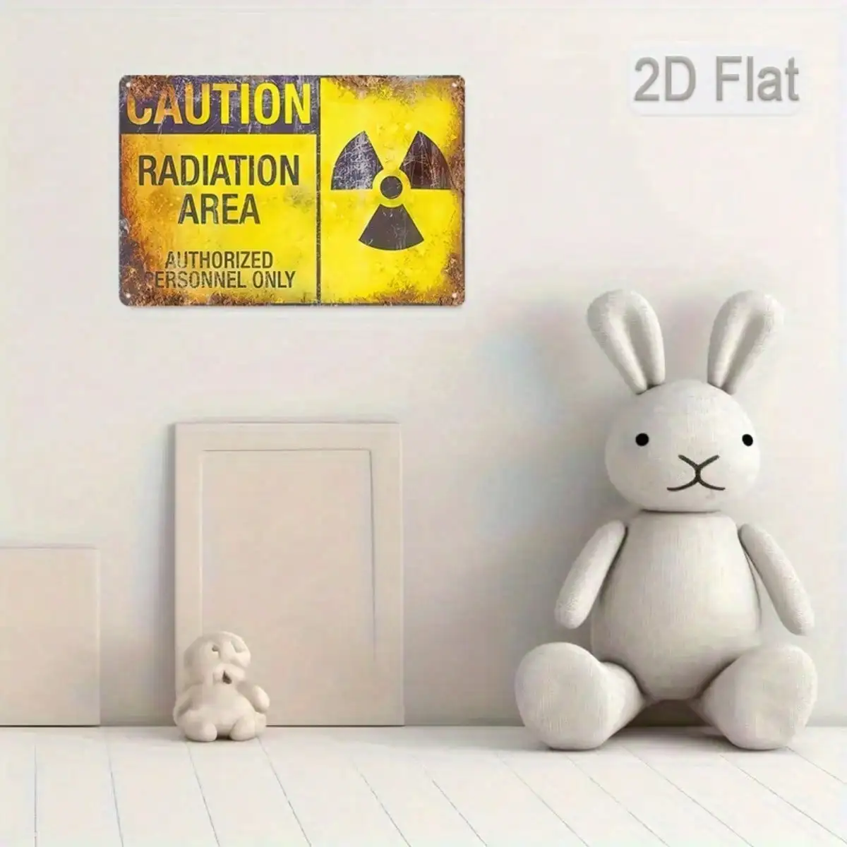 1 قطعة علامة القصدير الحذر منطقة الإشعاع-المرآب/كهف الرجل ، الصناعية الرجعية ، 8x12 بوصة/20x30 سم #5