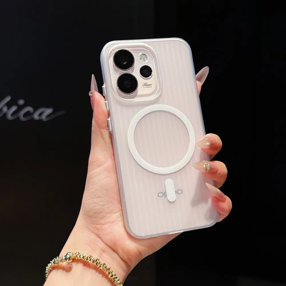 

Slim Matte Semi-Transparent Case for OPPO Reno15 Pro Reno14 Reno13 Find X9 Ultra X8 X7 Anti-Fingerprint Minimalist Soft Cover
