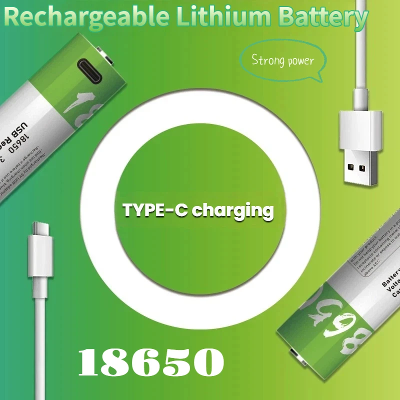 

2-20PCS 2000mAh 18650 USB-C Rechargeable LED Flashlight Super Bright Tactical Torch Light for Outdoor Camping Hunting Emergency