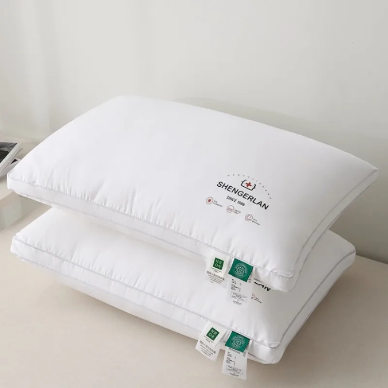 Long-staple cotton cotton pillow core 0 formaldehyde non-fluorescent agent heat transfer feather velvet pure cotton pillow core