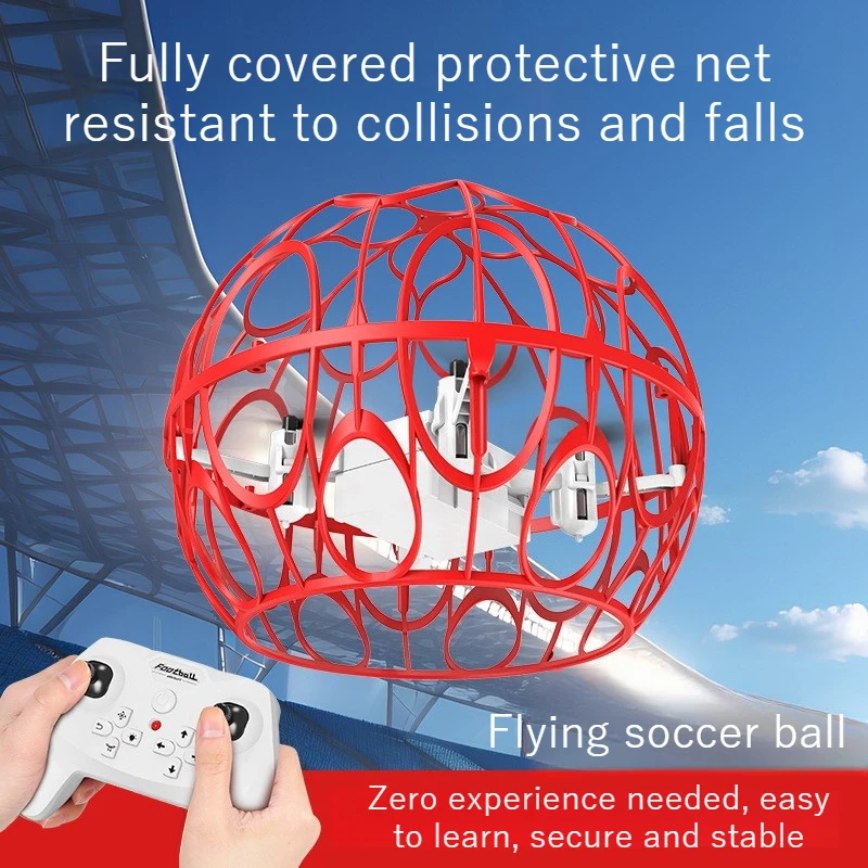 

Football Aircraft 2.4G RC Airplane Play Game with Kids Full-coverage Protective Net Impact-resistant and Shock-resistant Toys