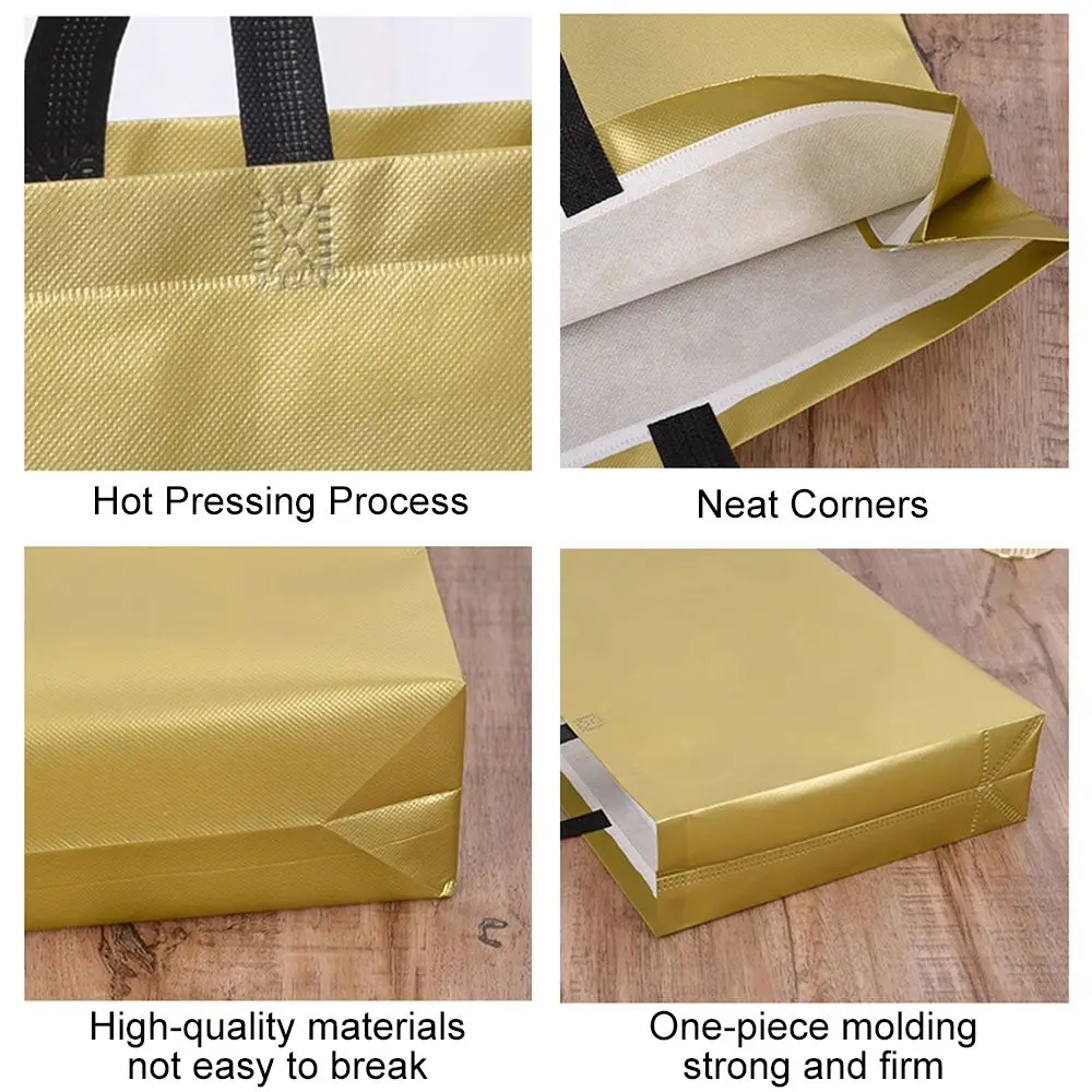 Durable with Handle DIY Green Blue Non Woven Tote Gift Bag Handbag Ecobag Eco Grocery Bag