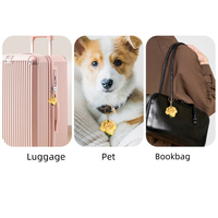 PU Leather Rose Flower Bag Keychain 3D Rose Metal Key Ring Entrance Guard Card Holder Decorative Multipurpose