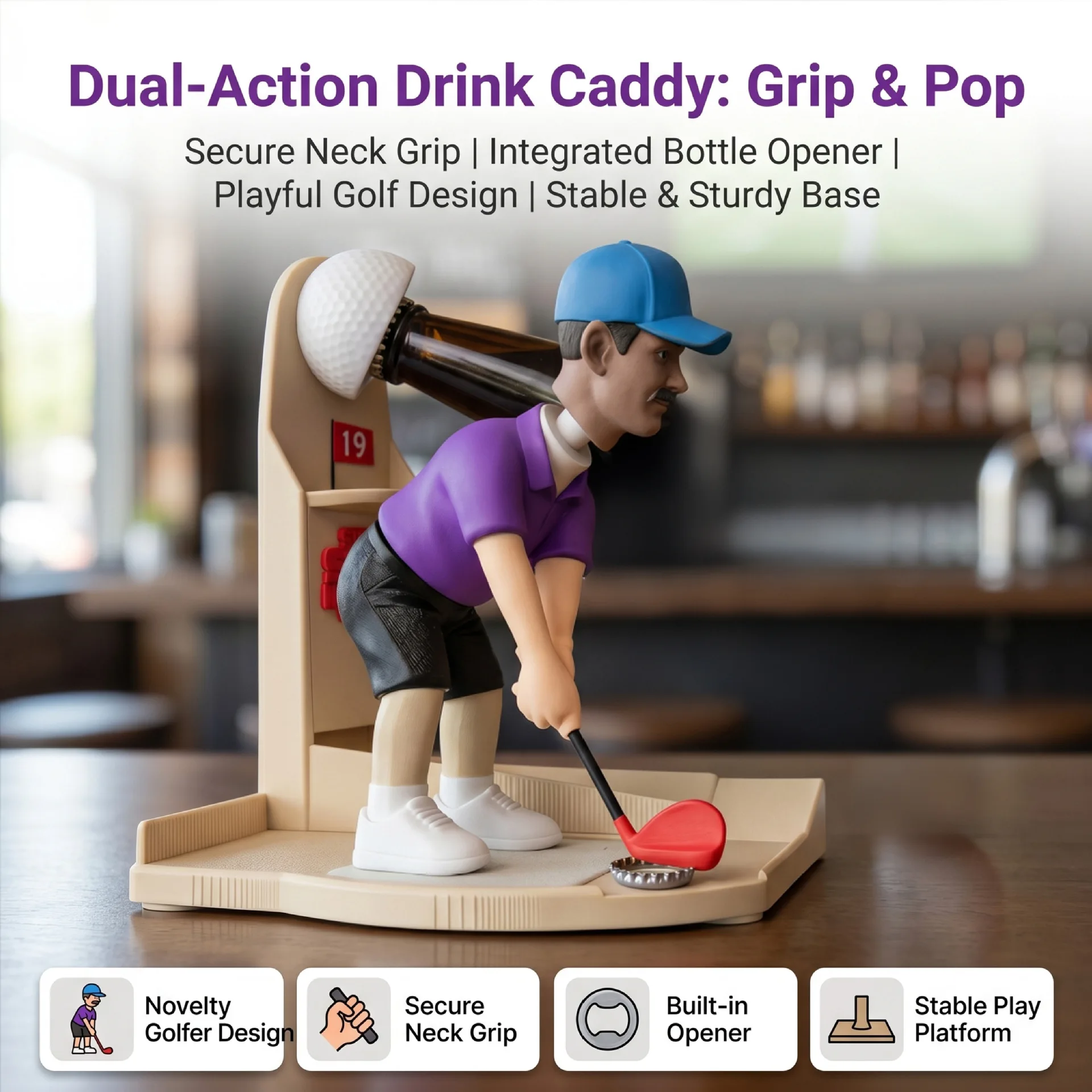 Originele golfspeler figuurtje - Kitchen Gadgets Novelty recensie en prijs