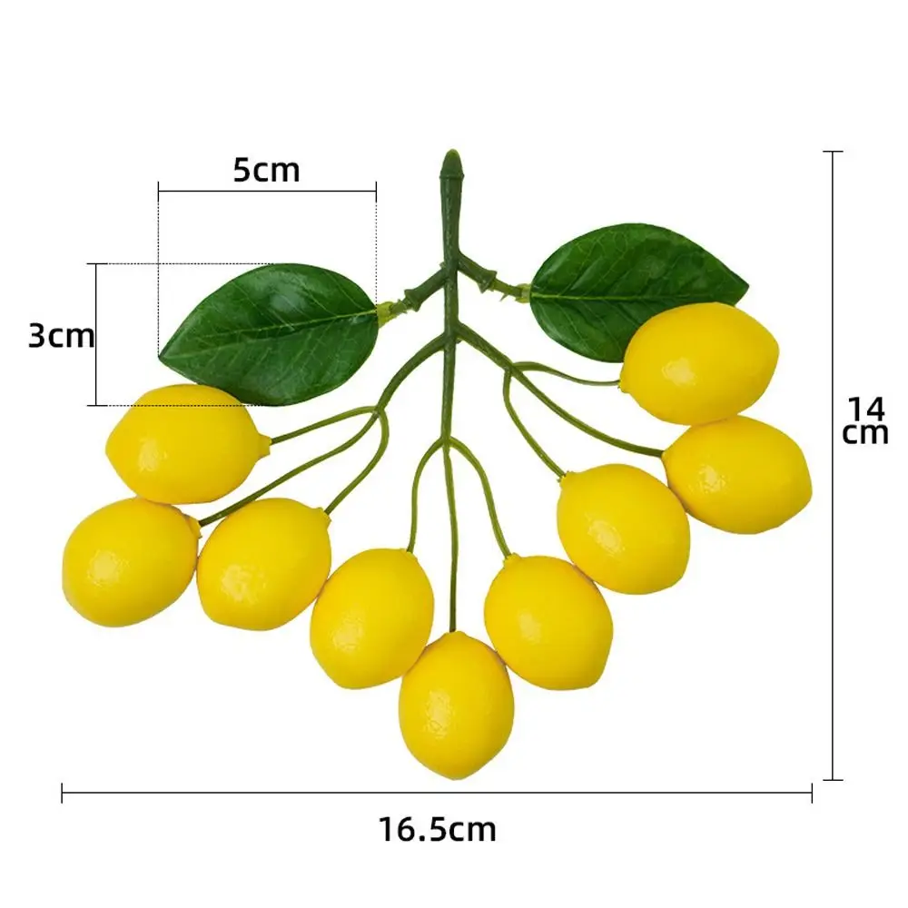 Искусственные лимоны ручной работы из пенопласта, элегантная имитация ветвей лимона, сделай сам, реалистичные искусственные лимоны, товары для свадебной вечеринки