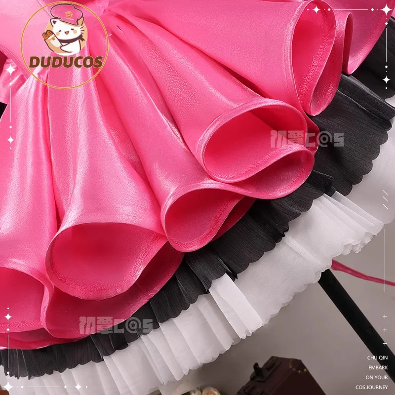 Kinomoto Sakura Cosplay Costume Anime carte Captor Sakura DUDU-R femmes Halloween mignon noir rose robe le THUNDER oreilles queue