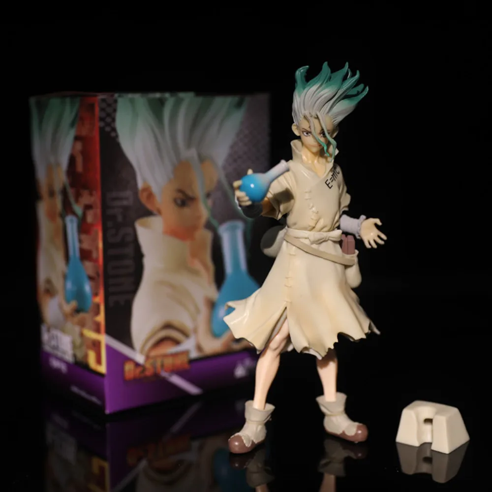 20cm Dr.STONE Anime Figure Ishigami Senkuu Action Figure #1262 Dr.STONE Senku Ishigami Figurine Collectible Model Doll Toys Gift