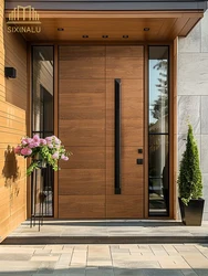 Sixinalu Entrance Door Wood Grain Pivot Main Aluminum Alloy Profile Custom Front Entry Doors Interior Exterior Door Home Decor