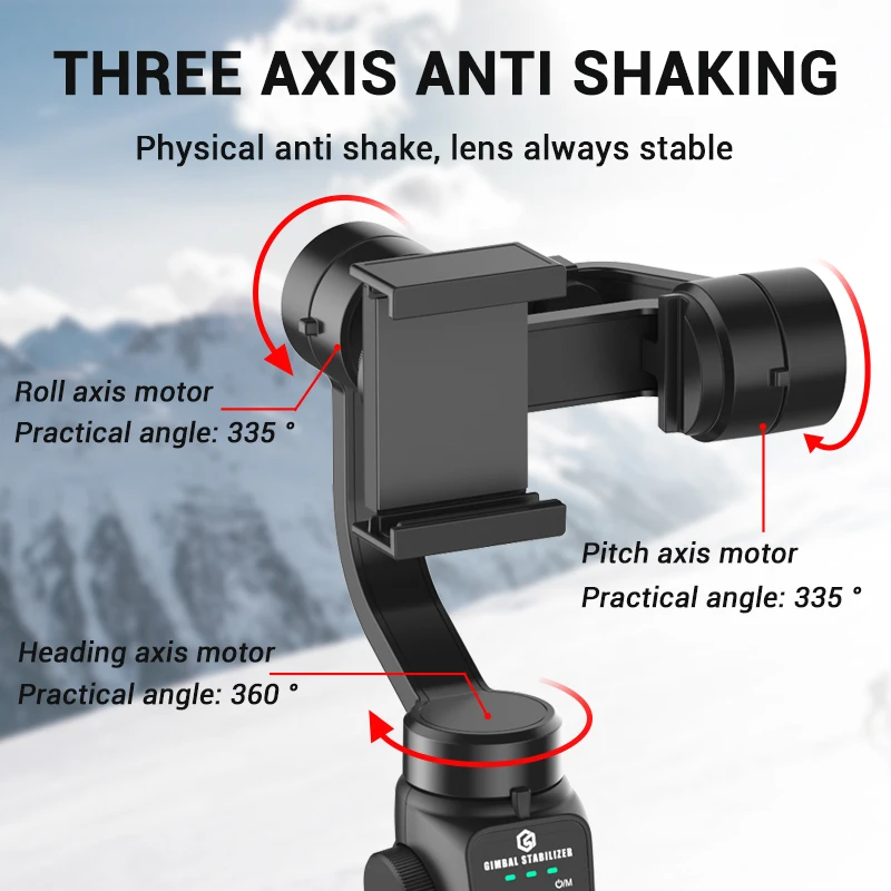 COOL DIER 2024 New F10 3 Axis Anti Shake Handheld Gimbal Stabilizer Phone Video Record Vlog Stabilizer For iphone 15 Smartphone