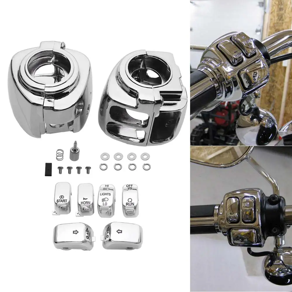 

Motorcycle Accessories Switch Caps Button & Switch Housings Cover Kits For Harley Sportster XL 883 1200 Dyna Softail Fat Boy