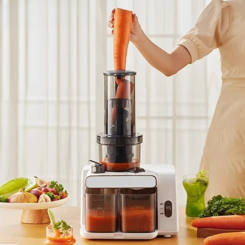 Home-use low-speed multifunctional large-capacity fruit and vegetable processor