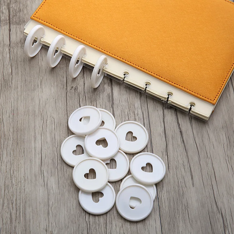 72PCS 35MM Weiß Bindung Schnalle Disc Pilz Loch Notebook
