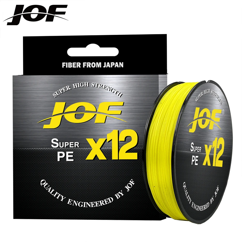 JOF  X12 Lure Line Braided Fishing Line Pesca Carp Multifilament Fly Wire PE Line Saltwater 12 Strands 100M 300M 25-92kg