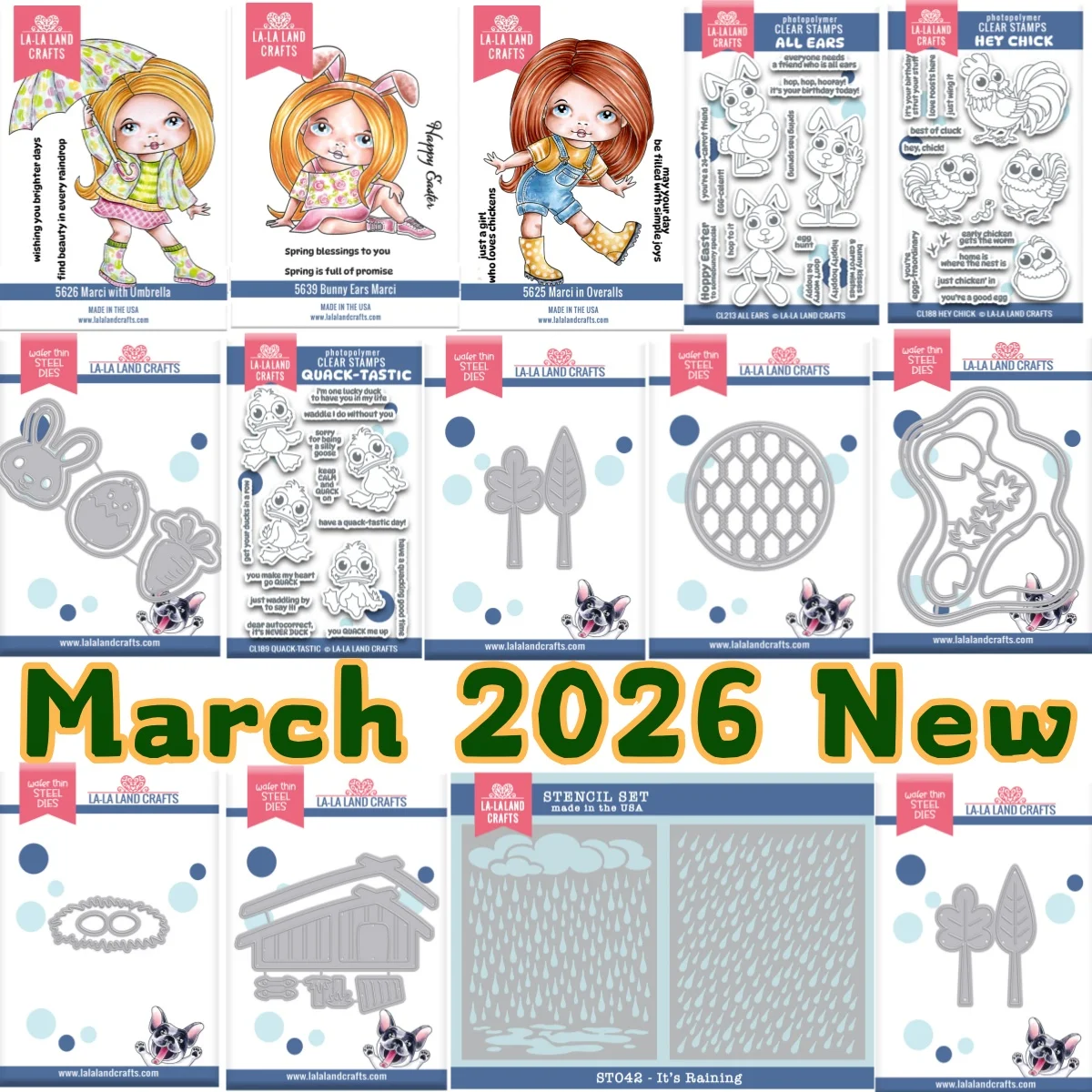 

Chicken Coop Bunny Ears Marci Metal Cutting Dies Clear Stamps Stencil For DIY Decorating Scrapbook Paper Template Easter 2026