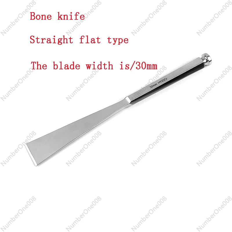 Stainless Steel Bone Chisel Emei Chisel Knurled Handle Flat Bone Knife Curved Round Osteotomy Knife Bone Chisel