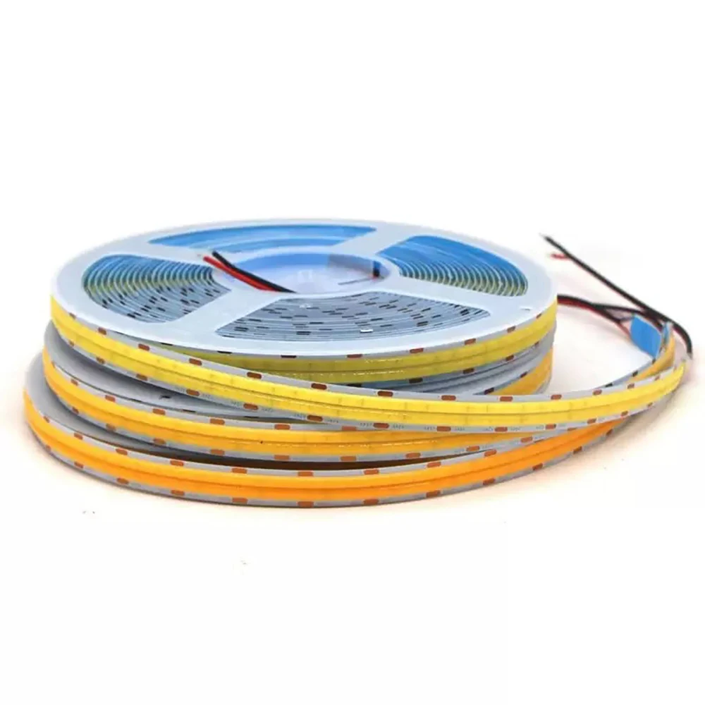 5M/lot DC 24 COB LED Strip 28W/M1600Leds CRI95+ UL Listed Light Dual Row High Density Flexible Tape 4000K Natural White