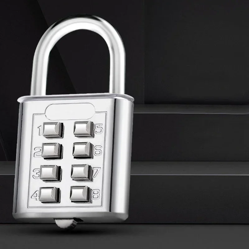 8 Digits Password Code Outdoor Combination Padlock Waterproof Zinc Alloy Suitcase Travel Luggage Anti-thieft Keyed Smart Lock