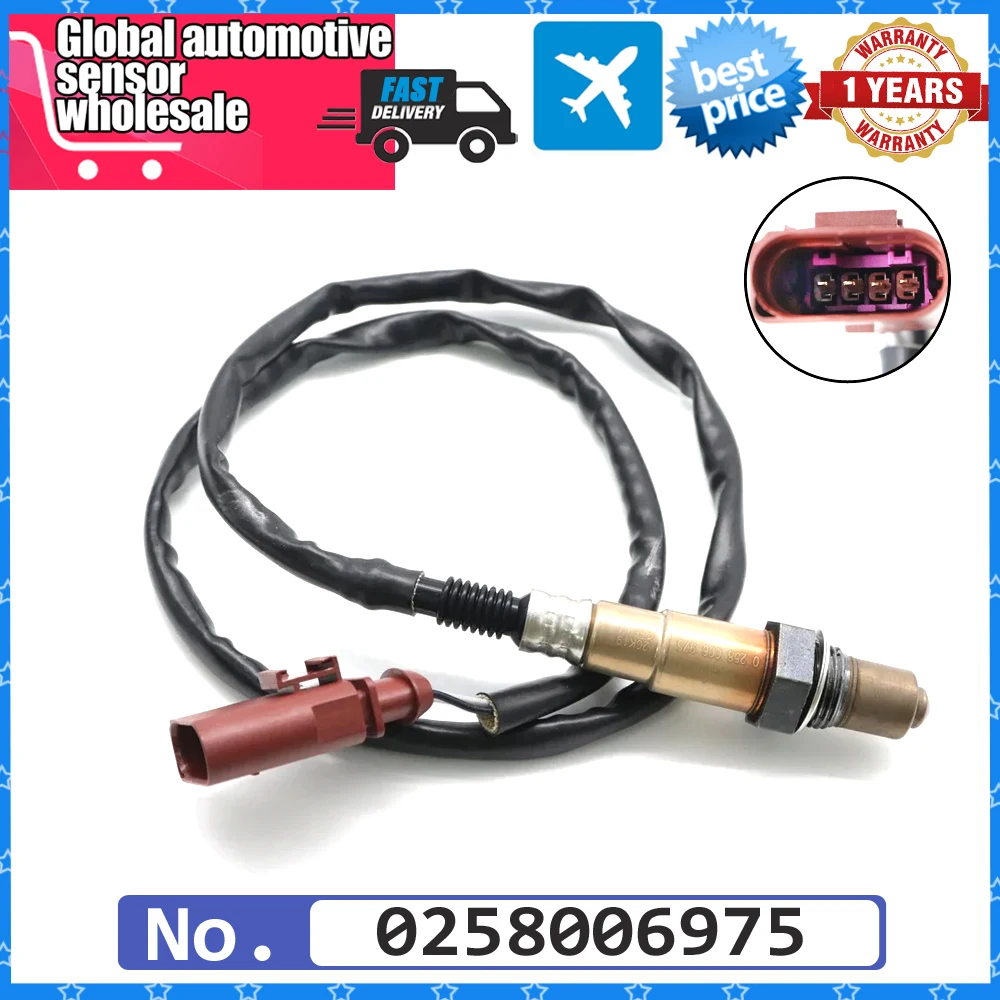 NEW Car Air Fuel Ratio Sensor Lambda O2 Oxygen Sensor 0258006975 For Volkswagen Passat CC Audi Seat Skoda 2.0 TSI 06J906262C