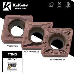 10pcs KaKarot 카바이드 인서트 CCMT 060204 CCMT 060208 VP15TF 내부 선삭 외부 선삭 공구 홀더 CNC 선반 선삭