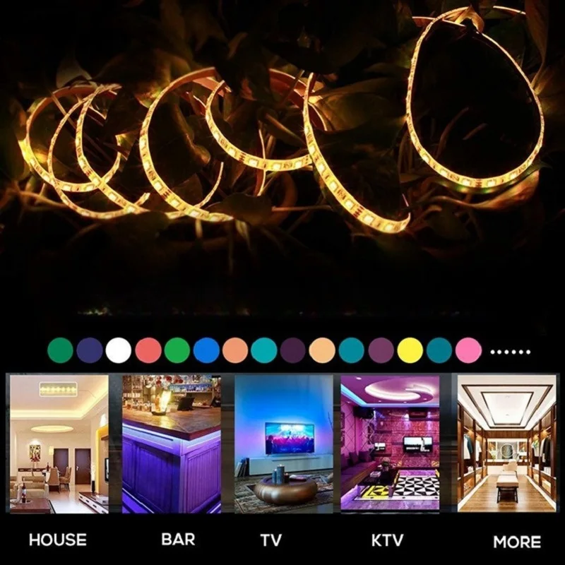 LED-strip, Bluetooth muziek slimme lichtstrip, RGB Bluetooth omgevingslicht achtergrondlicht, RGB lichtstrip, LED-lichtstrip