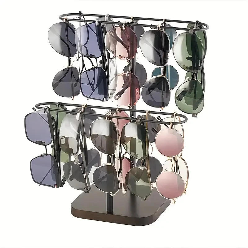 

Wall-Mounted Glasses Storage Rack, Eyewear Display Stand for Home Storage, Space-Saving Design for Closet, Entryway and Bedroom