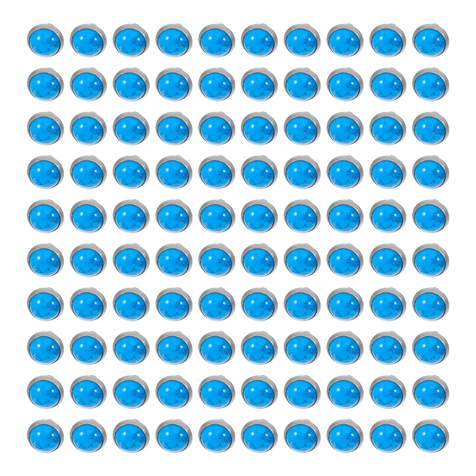 

100Pcs Turquoise Rivets Durable Anti-Rust DIY Craft Studs Decoration for Shoes Jackets Bags Bracelets Jewelry