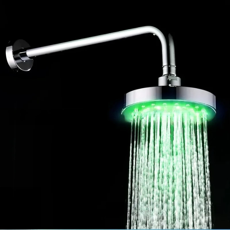 Smart LED Shower Head with Auto Color Changing & Temperature Sensor, High Pressure Rainfall Eco-Friendly Bath Experience, Water