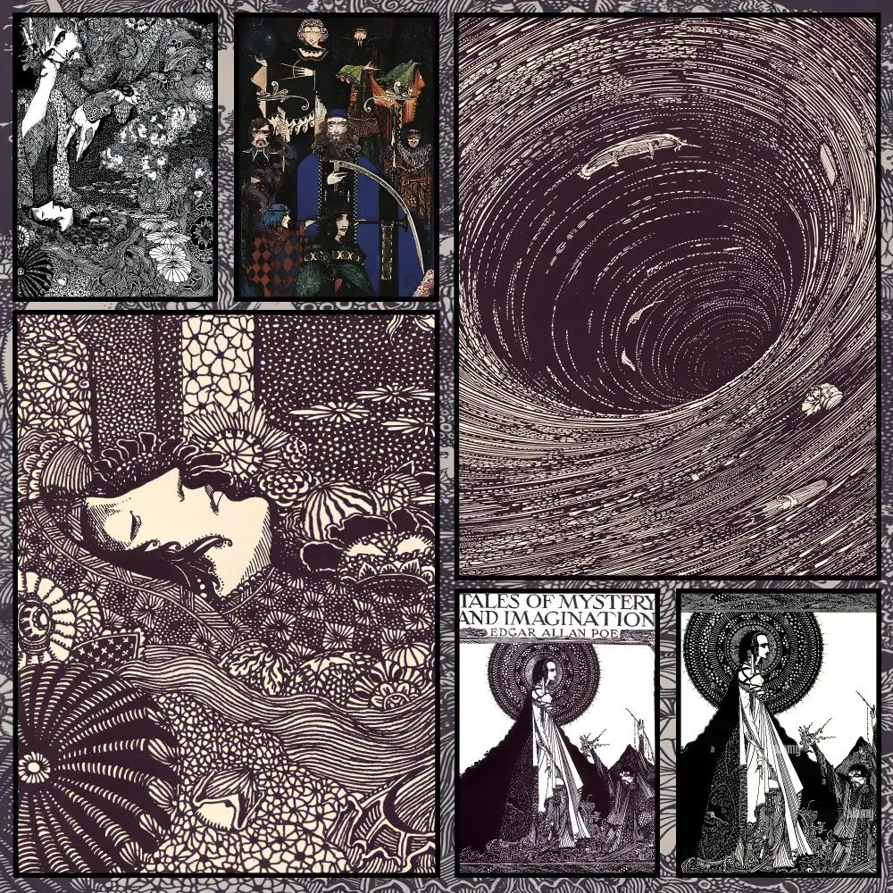 Art-Harry Clarke Poster Waterproof PP paper Self-Adhesive High-Definition Decorative Art Suitable for Living Bedrooms Gifting