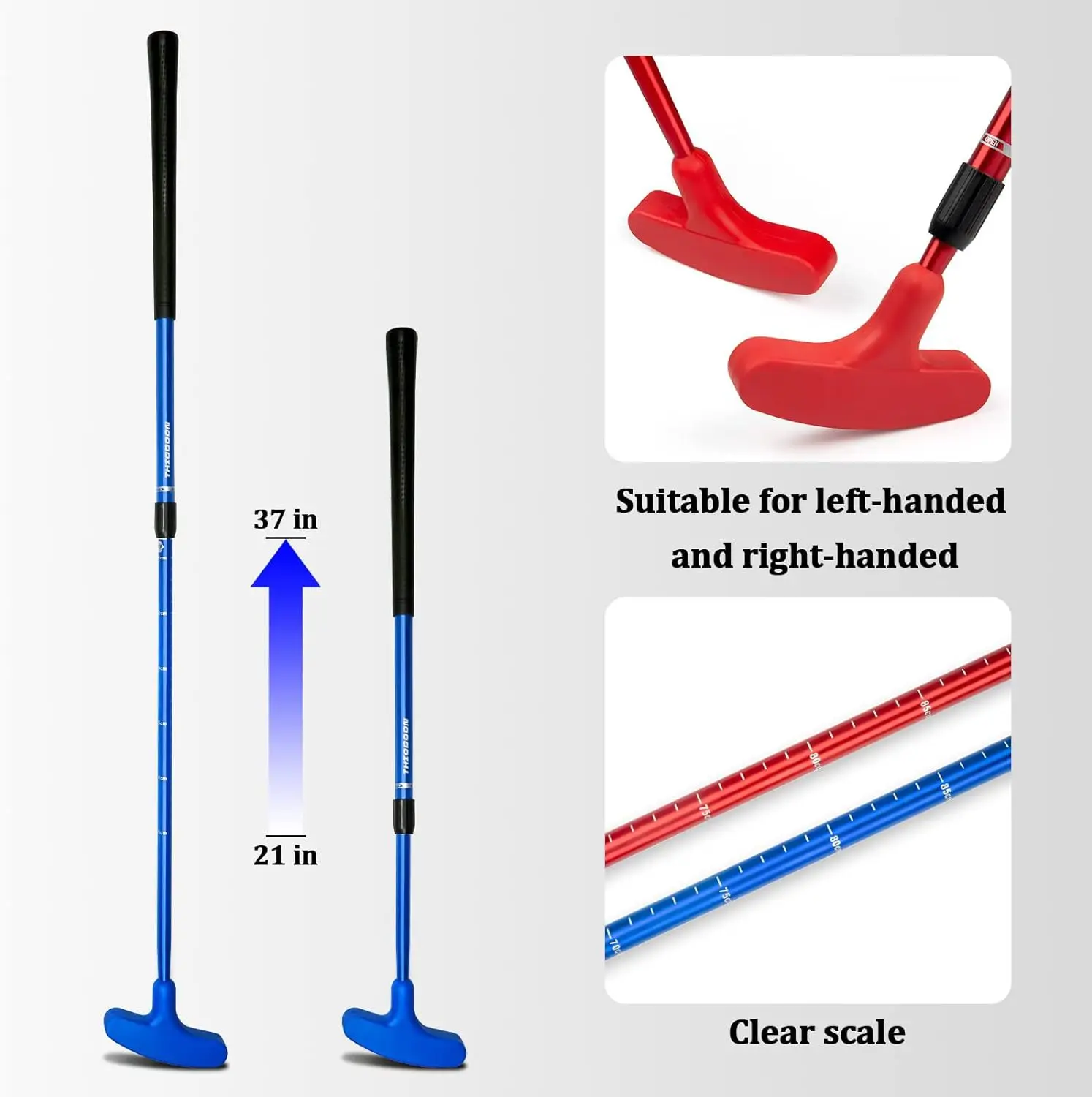 

Golf club Adjustable golf telescopic two-section putter Adult children two-sided clubs