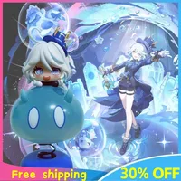 11.5cm Genshin Impact Game Q Version Blue Furina Water God Game Peripherals Anime Figure Desktop Decoration Collection Gift Toys