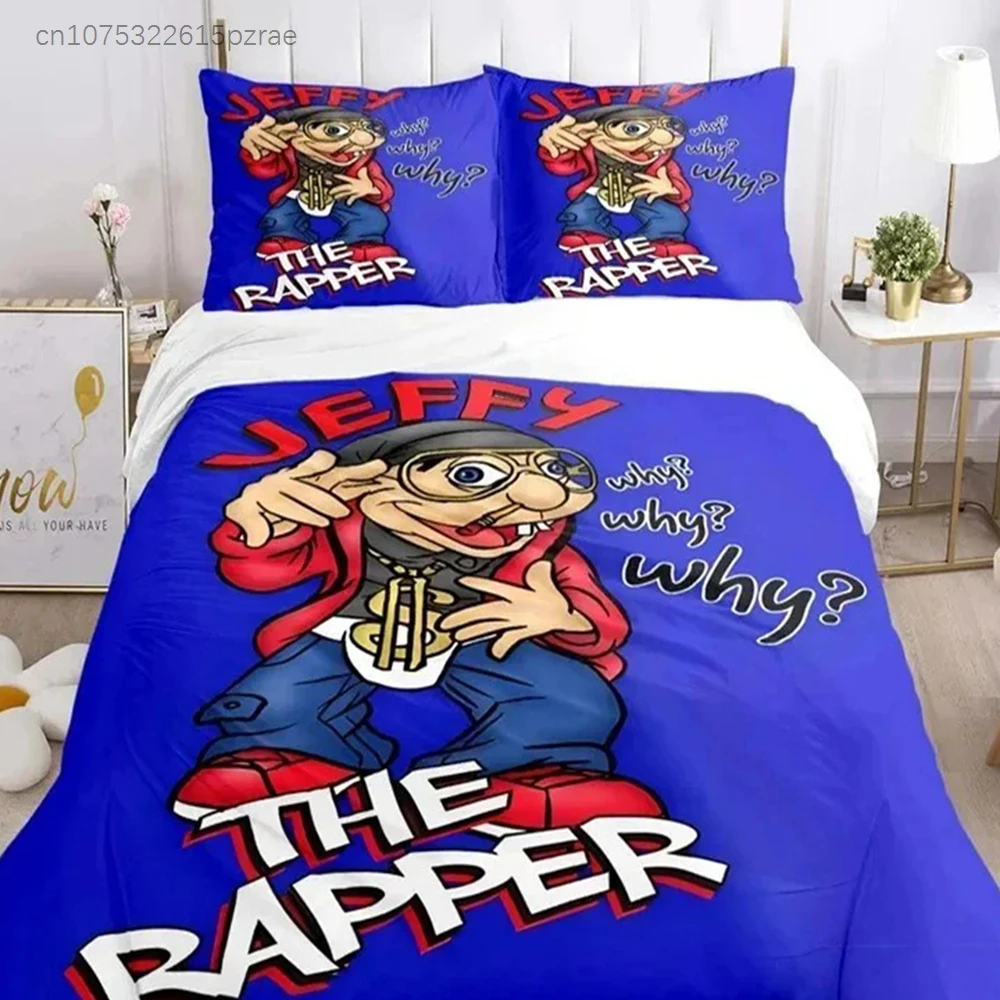3D Print Cartoon SML Jeffy Bedding Set Bedroom Soft Modern Bedspreads Comefortable Kids Duvet Cover Quilt Cover And Pillowcase