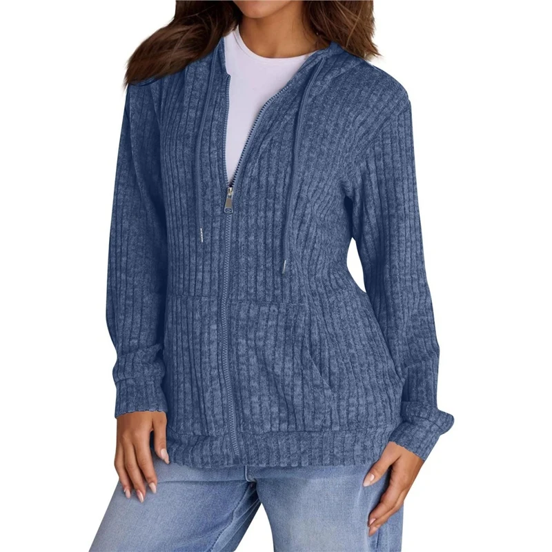 Women's Hoodie Long Sleeve Loose Fit Oversized Zip Up Casual Fashion Elegant Trendy Lightweight Soft