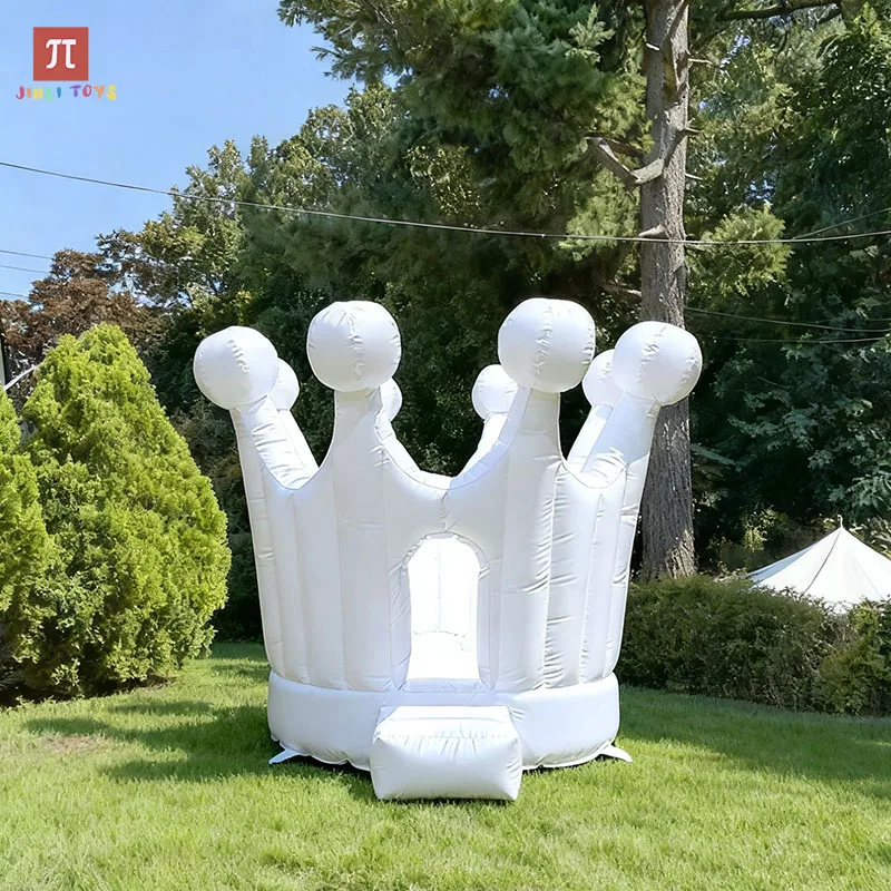 

crown bouncer Kids White PVC Inflatable White Bounce House Outdoor Jumping Bouncy Castle Bouncer For Birthday Wedding Party
