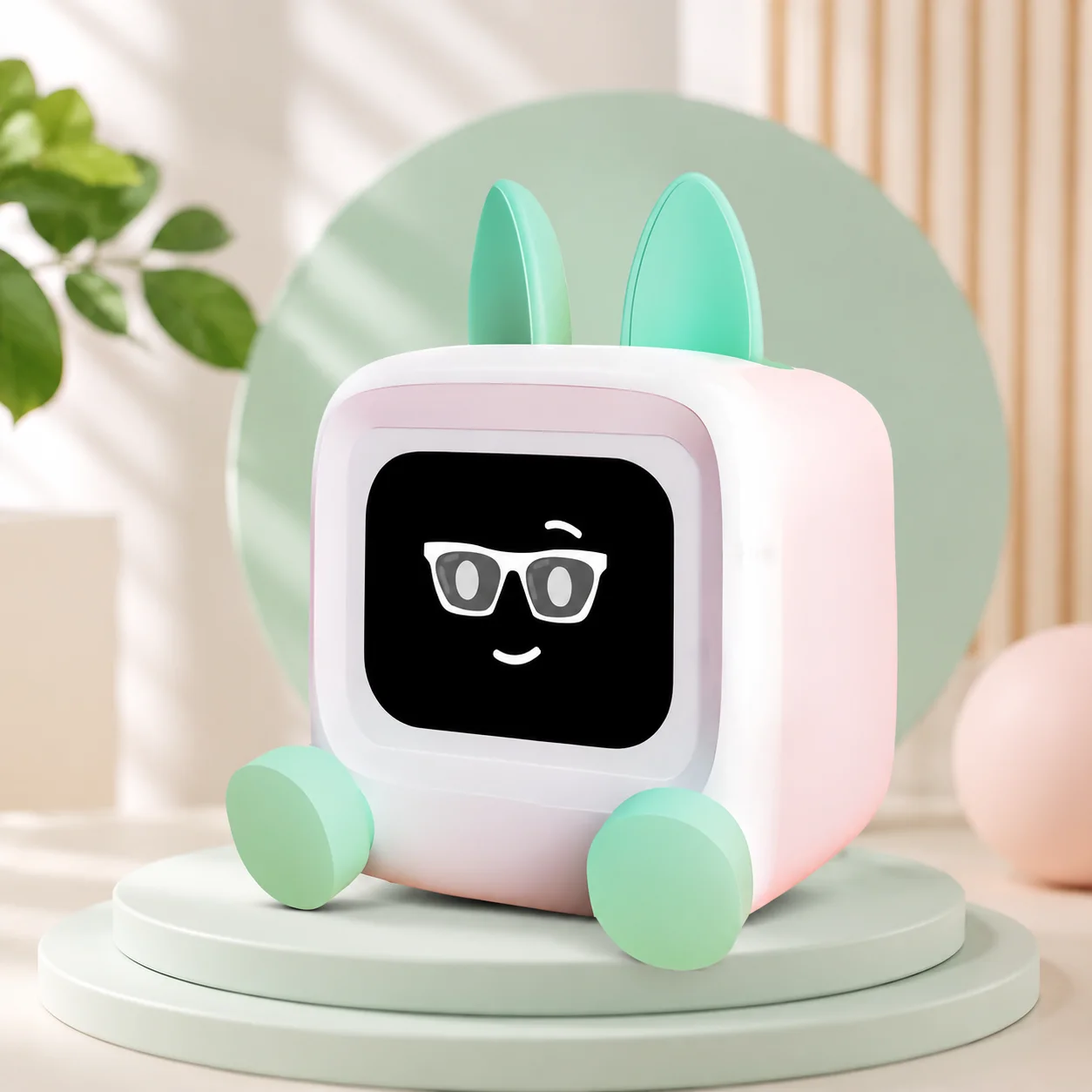 petit-robot-haut-parleur-tv-bluetooth-horloge-de-bureau-station-meteo-animal-electronique-ecran-intelligent-cadeau-d'anniversaire-decoration-de-bureau