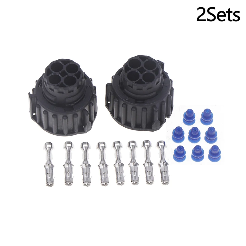 2 Set 4 Pin Tyco Round Odometer Speed Sensor Plug Sealed Auto Connector 1-967325-1 With Cable Sheath 965786-1 965783-1