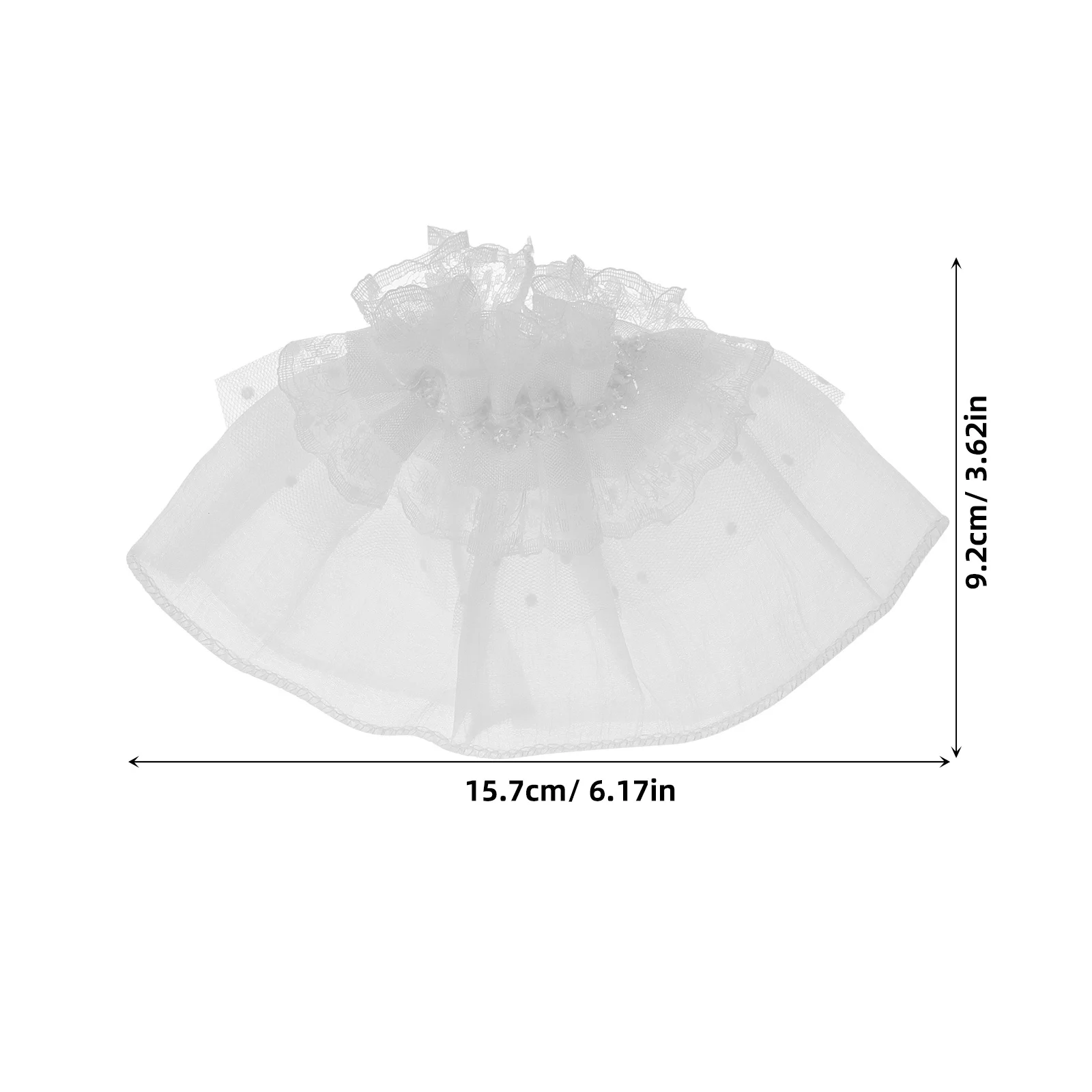 2 قطعة الأكمام وهمية انفصال الأبيض الدانتيل المعصم الأصفاد للنساء لوليتا جرس كم مطاطا الكفة حفل زفاف ملحق العروس