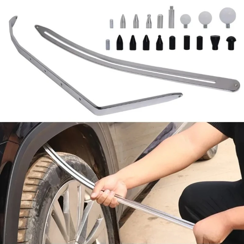 Automotive Sheet Metal Dent Repair Tool Adjustable Sliding Rod Kit Alloy Concave Repair Tool Set For Car SUV Truck Pickup