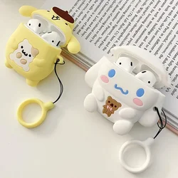 Etui na słuchawki Sanrio Cinnamoroll dla AirPods 1 2 Pro silikonowa obudowa wstrząsoodporna Anime dla AirPods 3 osłona ochronna Akcesoria