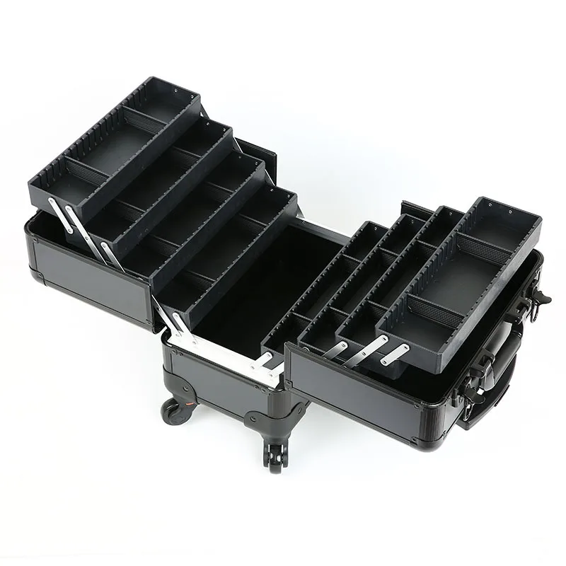 

pull bar cosmetic case metal cosmetic case with wheels